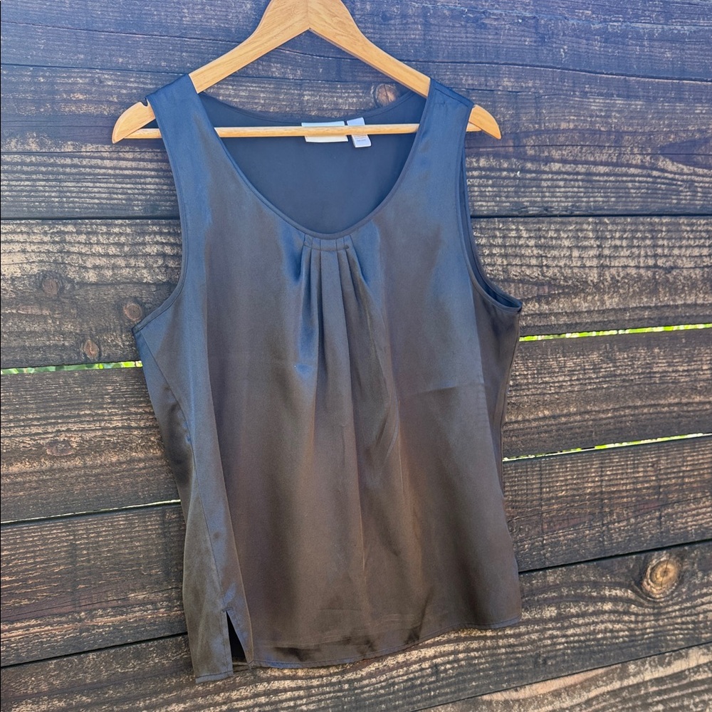 Chico's Elegant Black Satin Blouse